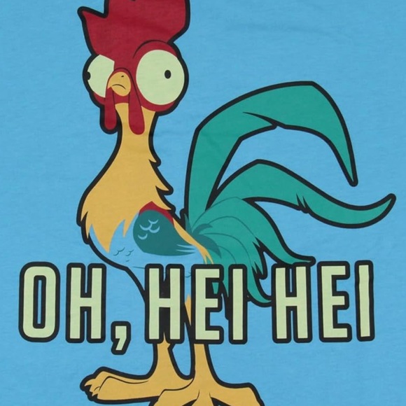 Disney Long Sleeve Men Blue and Red Tee with Hei Hei Design - Picture 2 of 4